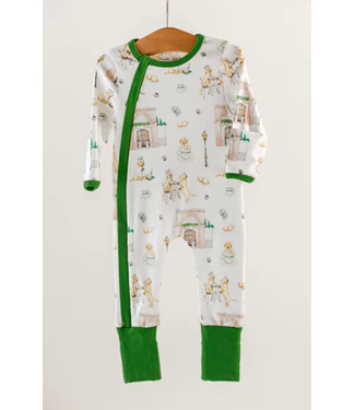 Nola Tawk Powdered Sugar and Puppies Zip-Up Pajama