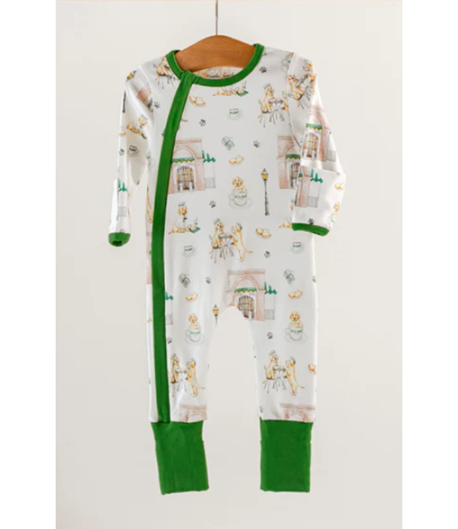 Powdered Sugar and Puppies Zip-Up Pajama