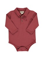 Me & Henry Seymour Polo Onesie Persimmon Pique