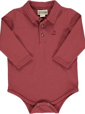 Me & Henry Seymour Polo Onesie Persimmon Pique