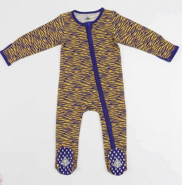 Belle Cher Tiger Stripe Footie