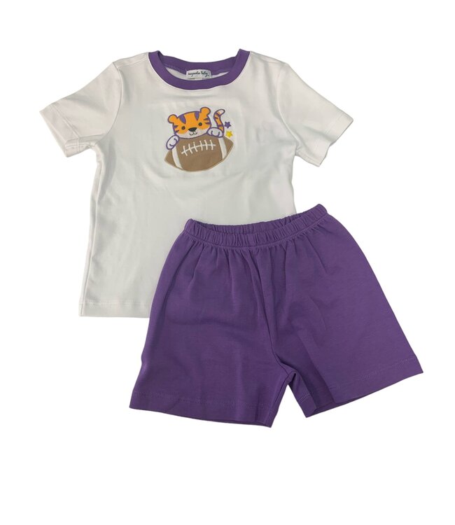 Tiger Football Applique Toddler Short Set