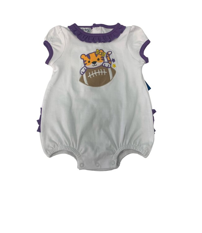 Tiger Football Applique Ruffle Flutter Bubble