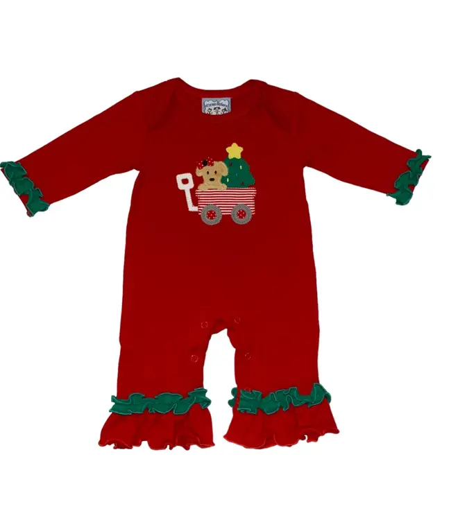 Christmas Puppy Girls Romper