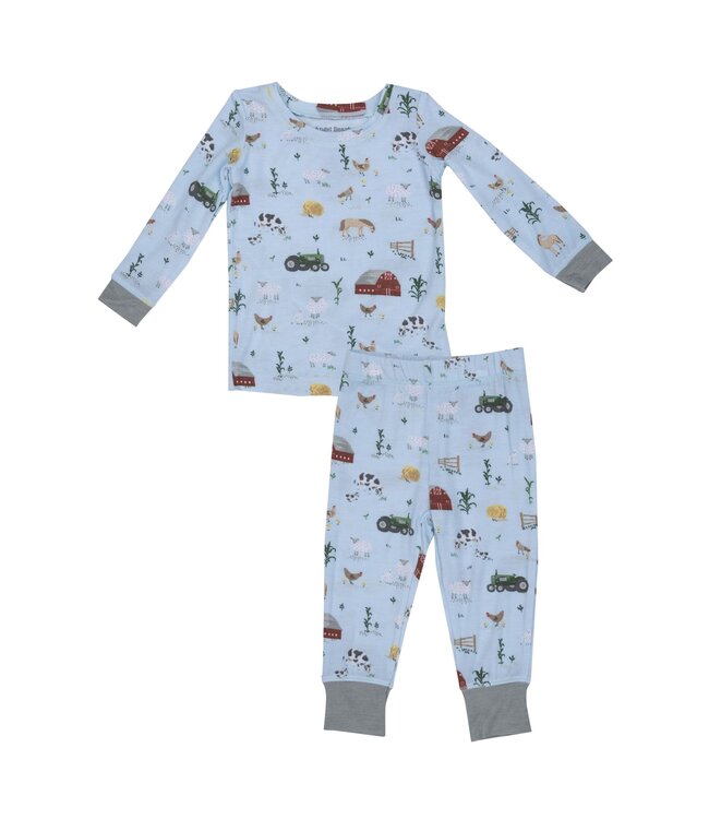 Big Red Barn Blue LS Loungewear Set