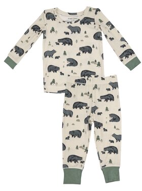 Angel Dear Black Bear LS Loungewear Set