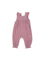 Angel Dear Fox Glove Solid Smocked Overall