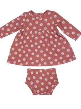Angel Dear Daisy Dot Dress and Bloomer Dusty Rose