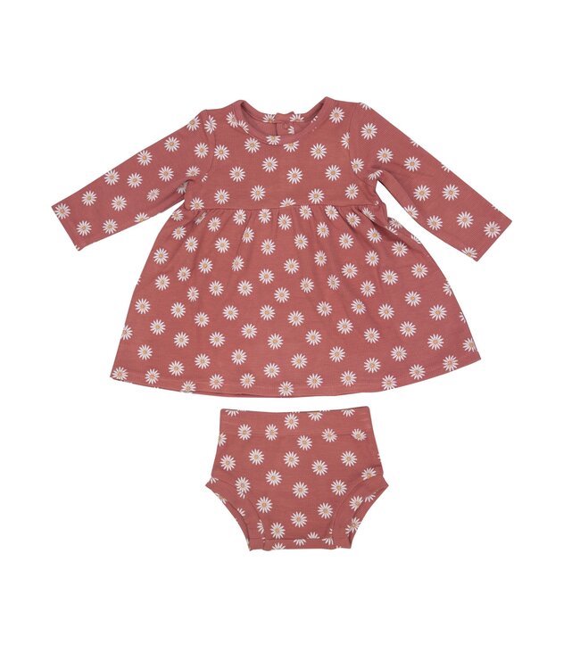 Daisy Dot Dress and Bloomer Dusty Rose