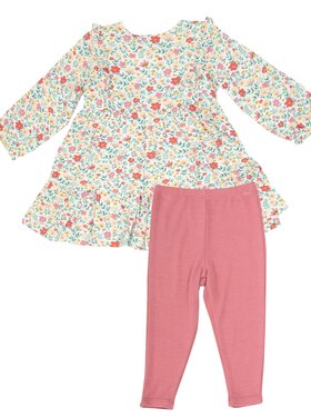 Angel Dear Ruby's Garden Ditsy Ruffle Dress and Legging Set