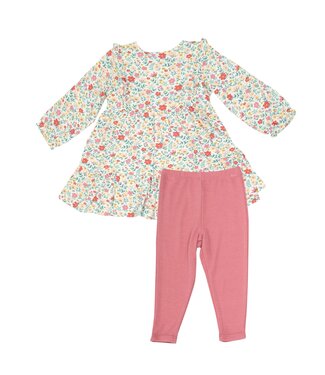 Angel Dear Ruby's Garden Ditsy Ruffle Dress and Legging Set