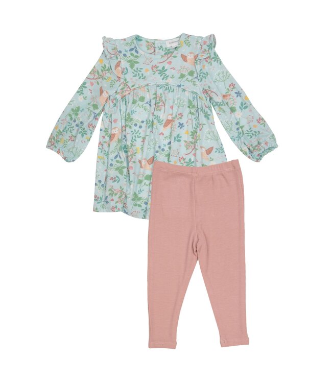 Pretty Owls Ruffle Dress and Legging