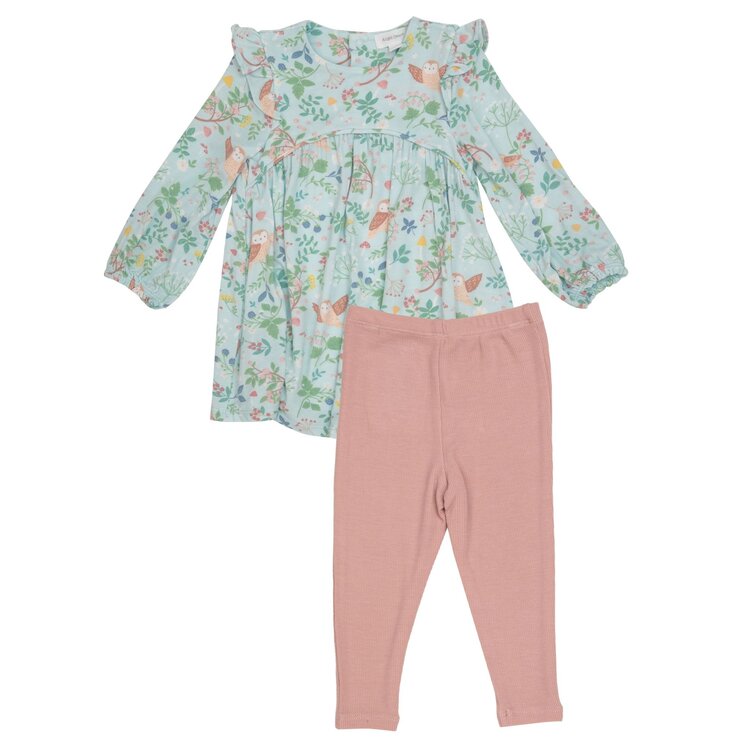 Angel Dear Pretty Owls Ruffle Dress and Legging