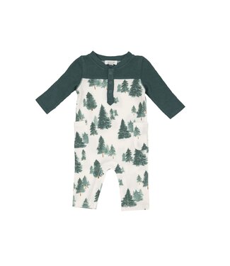 Angel Dear Forest Romper Green