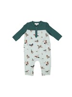 Angel Dear Ducks Romper Green