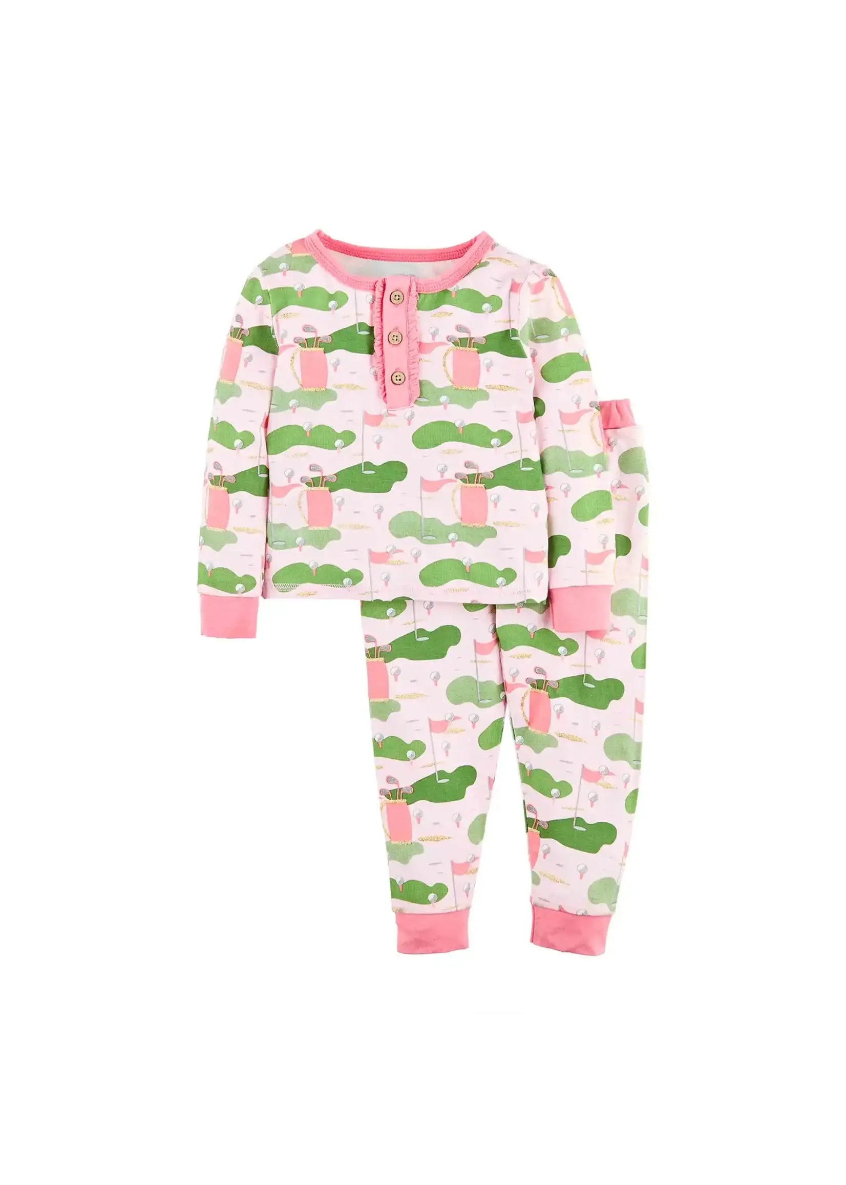 MudPie Pink Golf Pajamas