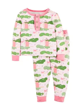 MudPie Pink Golf Pajamas