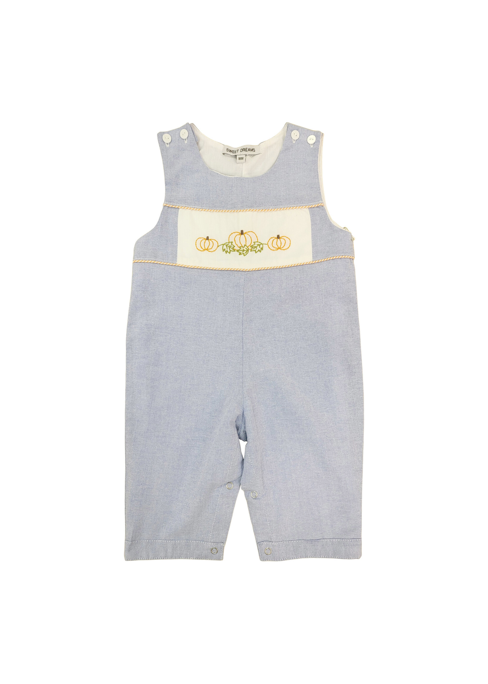 Sweet Dreams Chambray Embroidered Pumpkin Longall