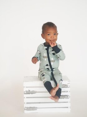 Toast & Jamms Plane Zip-Up Pajamas