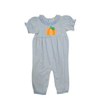 Ishtex Pumpkin Applique Girls Romper