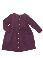 Emma Jean Skylar L/S Dress - Eggplant Muslin