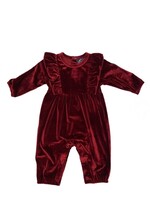 Emma Jean Rosalie Romper - Burgundy Velvet