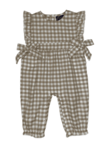 Emma Jean Molly Romper - Khaki Gingham