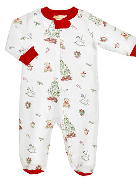 Baby Club Chic Christmas Tree Zipper Footie