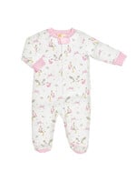 Baby Club Chic Storks Pink Zipper Footie