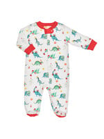 Baby Club Chic Jurassic Christmas Zipper Footie