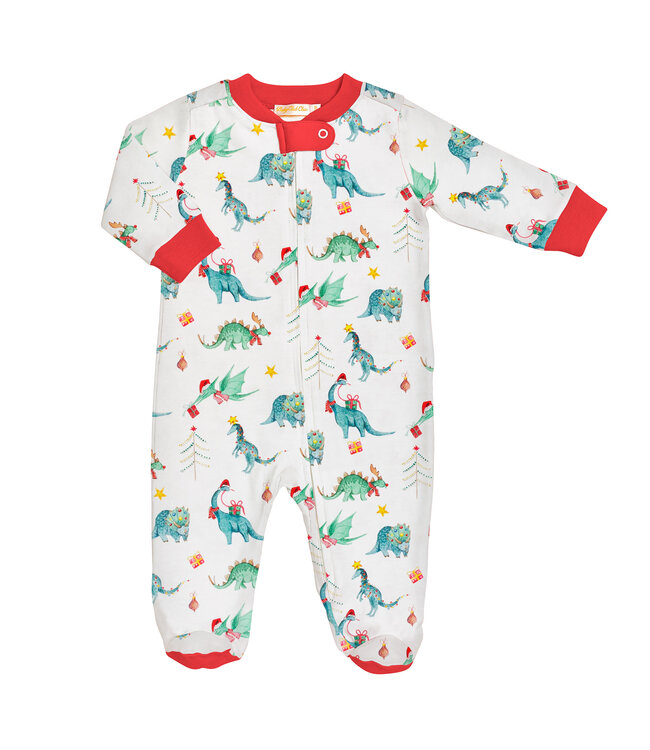 Jurassic Christmas Zipper Footie