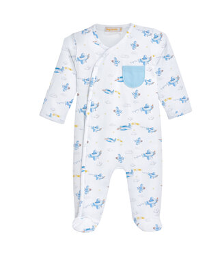 Baby Club Chic Sky Adventure Crossed Footie