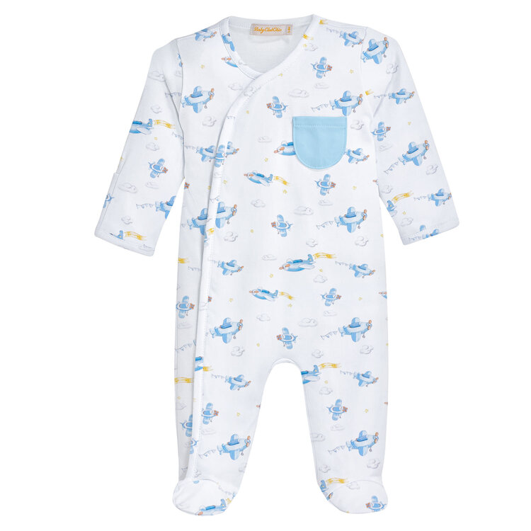 Baby Club Chic Sky Adventure Crossed Footie