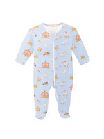 Baby Club Chic Little Farm Blue Zipped Footie