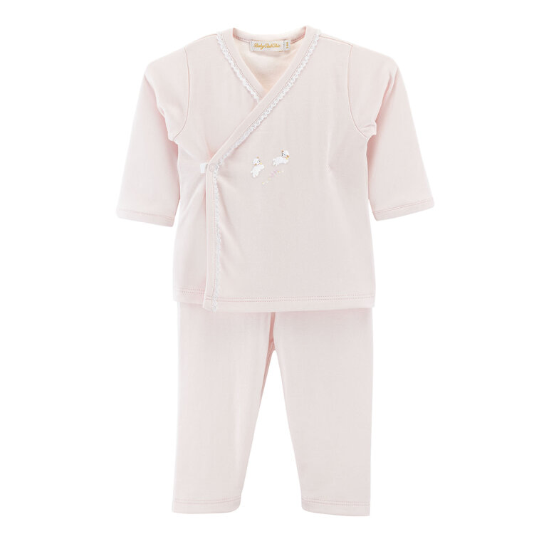 Baby Club Chic Baby Lambs Embroidered Tee w/ Pants Set