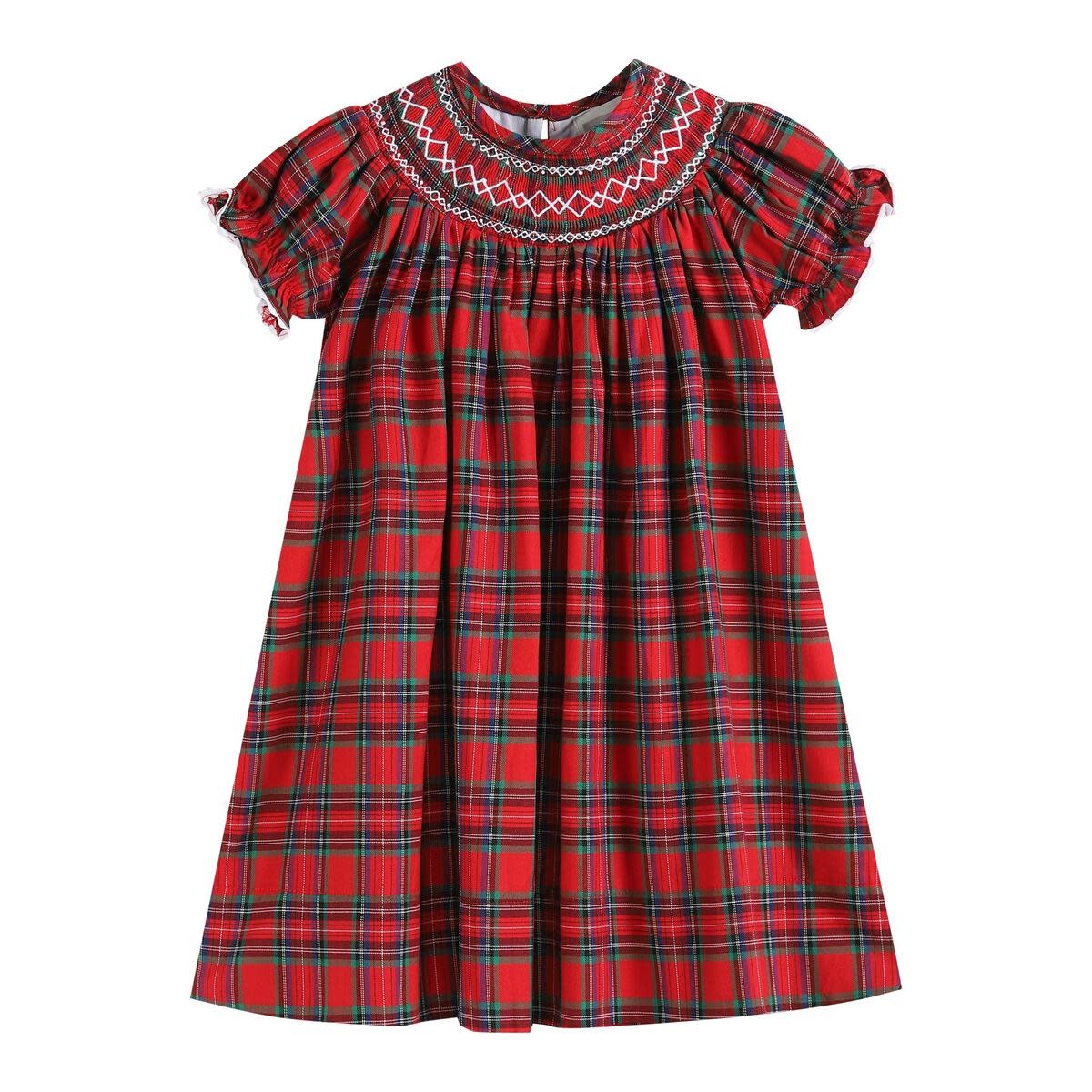 black dresses christmas Santa Smocked Christmas Plaid Dress