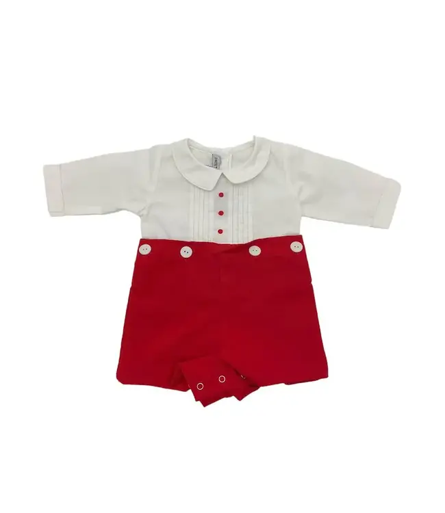 Red and White Button On