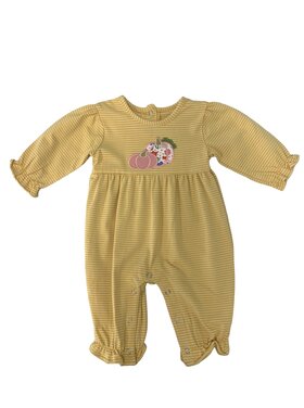 Be Mine Pumpkin Applique Girl Romper