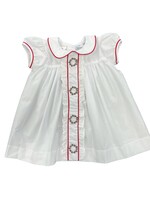 LuLu BeBe Molly - White w/ Red Wreath Dress