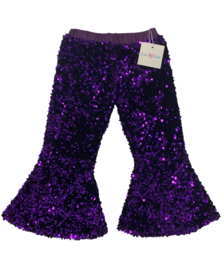 LuLu BeBe Purple Sequin Gogo Pants