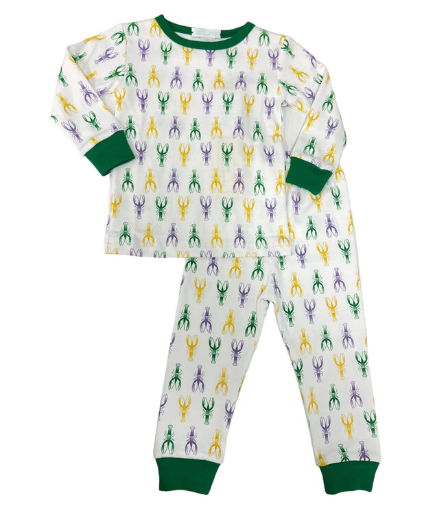 Crawfish Mardi Gras Boy 2 pc Pajama