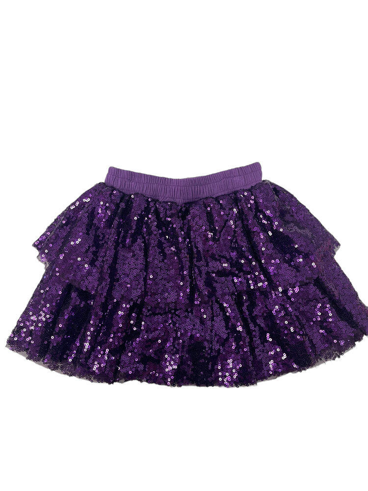 Belle Cher Purple Sequin Skort