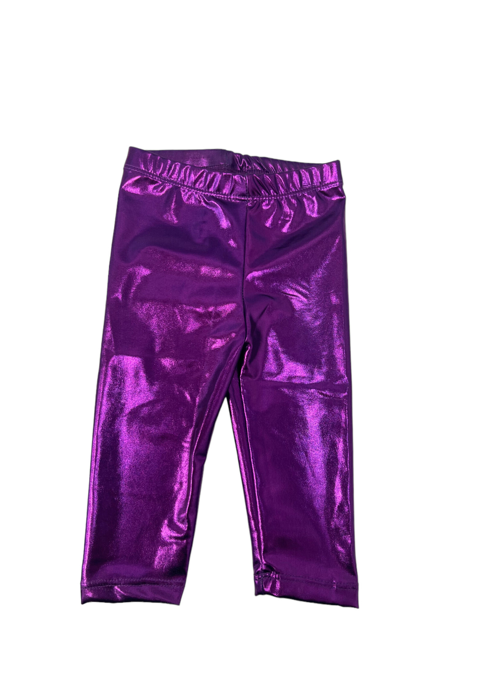 Mardi Gras Creations Metallic Leggings - Purple