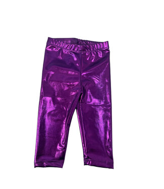 Mardi Gras Creations Metallic Leggings - Purple