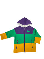 LuLu BeBe Mardi Gras Tricolor Zip-Up Hoodie