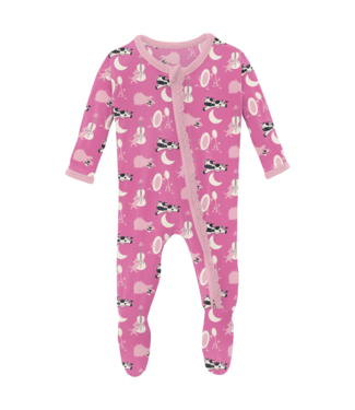 Kickee Pants Hey Diddle Diddle Pink Ruffle Footie
