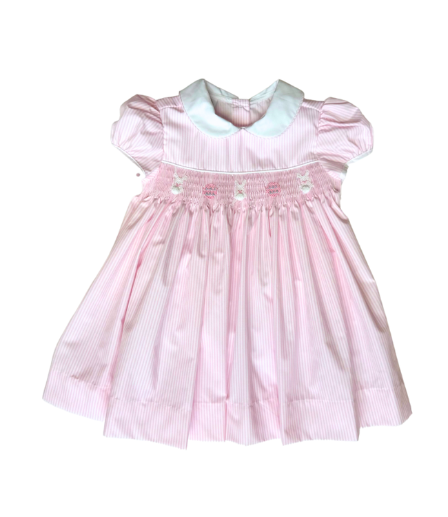 Pink Smocked Bunny Dress