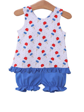 Trotter Street Patriotic Ice Cream Bloomer Set