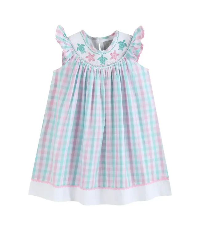 Turtle Smocked Bishop Dress