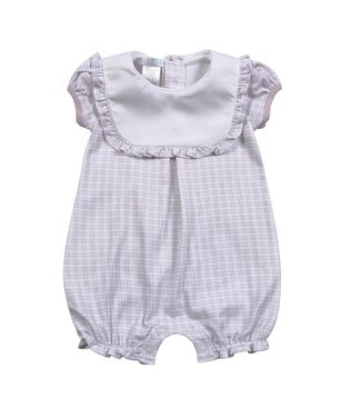 Baby Loren Purple Plaid Bib Bubble